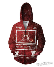 Ancient Mew Limited Edition Red Zip-Up Hoodie