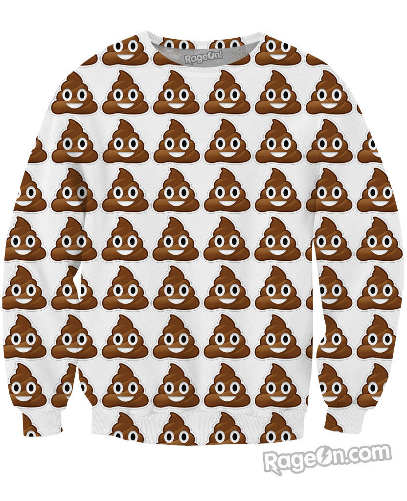 Poop Emoji Crewneck Sweatshirt